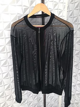 jaqueta tule transparente