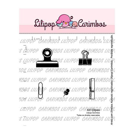Kit de Carimbos Clipes - Lilipop