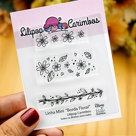 Kit de Carimbos Mini Borda Floral - Lilipop