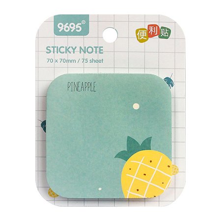 Bloco Autoadesivo Sticky Notes Abacaxi 9695 - Pineapple Verde