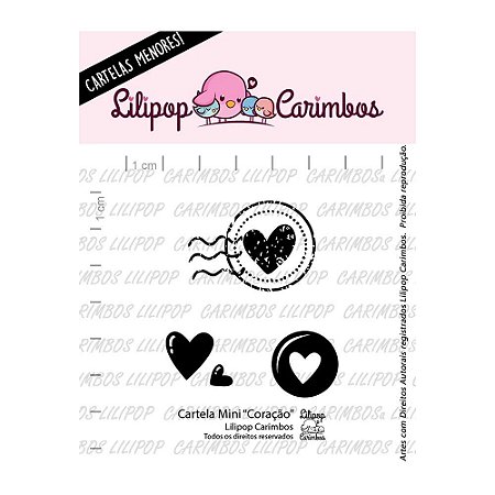 Kit de Carimbos Mini Coração - Lillipop