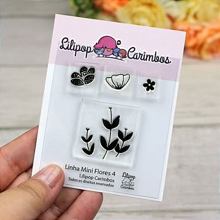 Kit de Carimbos Mini flores 4 - Lillipop