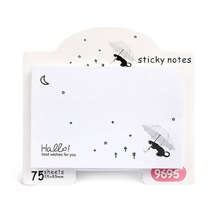 Post-it Sticky Notes com Base Hallo Gato - Guarda Chuva 1