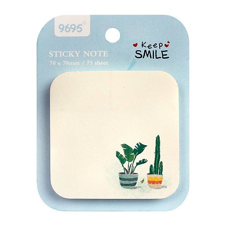 Post-it Sticky Notes Plantas 9695 - Keep Smile Azul