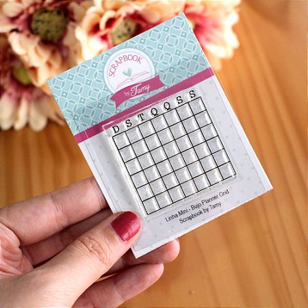 Kit de Carimbos Mini Bujo Planner Grid Scrapbook By Tamy - Lillipop