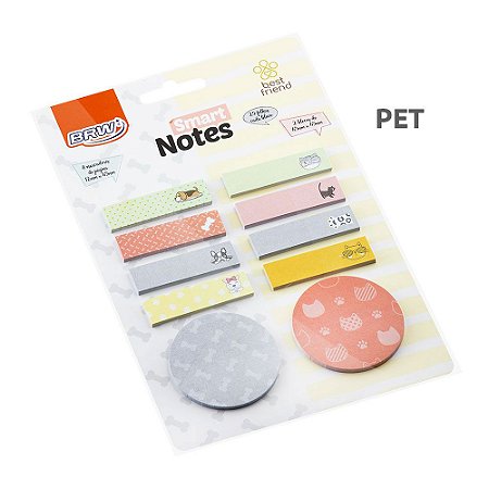 Cartela de Bloco Adesivo Smart Notes Call Up Pet | Verão | Degradê | Floral | S2 BRW