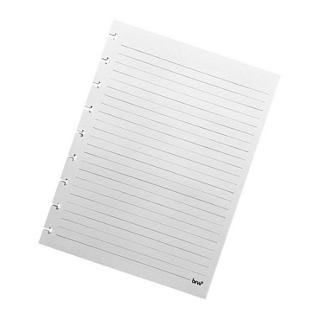 Refil Caderno De Disco Pautado 90g 9 Furos 17,3x23,2cm encaixe Universal BRW