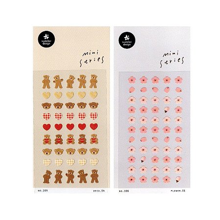 Adesivo Decorativo De Papel Coreano Suatelier Mini Series Urso | Sakura