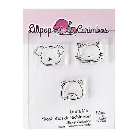 Kit de Carimbos Rostinhos de Bichinhos - Lilipop