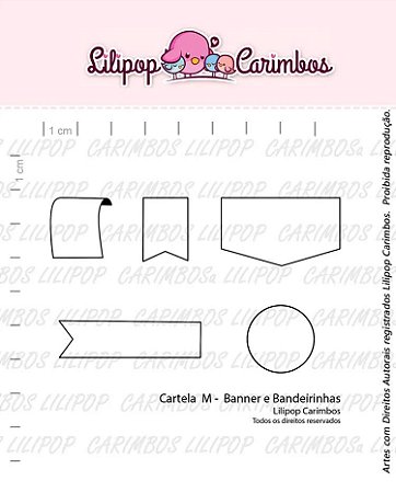 Kit de Carimbos M Banner e Bandeirinhas - Lillipop