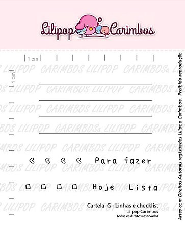 Kit de Carimbos G Linhas e Checklist - Lilipop