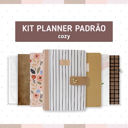 Kit Planner Padrão Capa Dura Listras Cozy