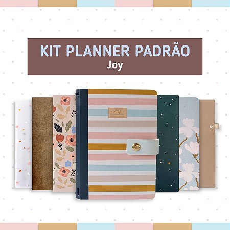 Kit Planner Padrão Capa Dura Listras Joy 2