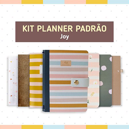 Kit Planner Padrão Capa Dura Listras Joy 3