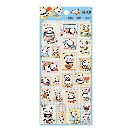 Adesivo Decorativo De Papel Panda Stamp Nekoni