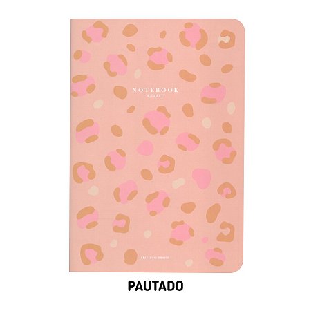 Caderno Pautado Leopard Pink Para Planner A.Craft Tamanho Padrão