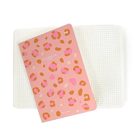 Caderno Quadriculado Leopard Pink Para Planner A.Craft Tamanho Padrão