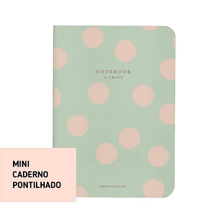 Mini Caderno Pontilhado Mini Bubble Cream Para Mini Planner A.Craft