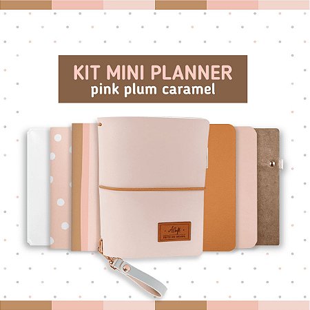Kit Mini Planner Pink Plum Caramel