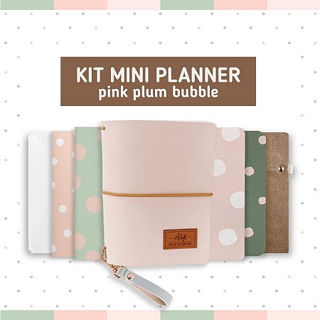 Kit Mini Planner Pink Plum Bubble