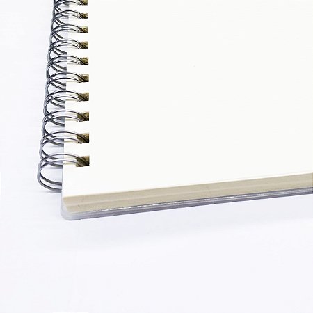 Caderno Espiral Sem Pauta Capa Dura Transparente 80 Folhas - Fancy Goods