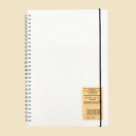 Caderno Espiral Pautado Capa Dura Transparente 80 Folhas