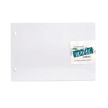 Fichas Para Artes Notchi Branca 30 Folhas 180g Refil Para Fichário e Organizador Notchi A.Craft