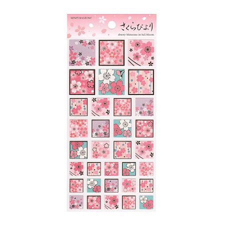 Adesivo Decorativo de Papel - Cherry Blossoms In Full Bloom Mind Wave