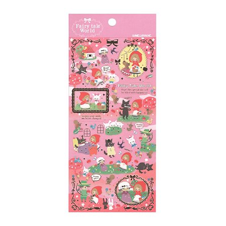 Adesivo Decorativo de Papel - Chapeuzinho Vermelho Fairy Tale World Kamio Japan