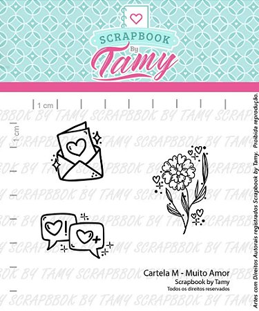 Kit de Carimbos M Muito Amor Scrapbook by Tamy - Lilipop