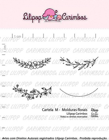 Kit de Carimbos M Molduras Florais - Lilipop