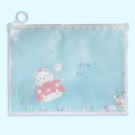 Pasta Zip Bag Multiuso A5 Hamster Azul