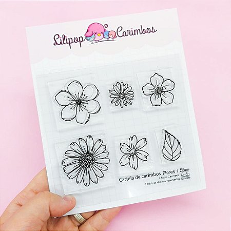 Kit de Carimbos Flores 1 - Lilipop