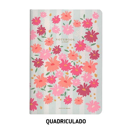 Caderno Quadriculado Soft Spring Para Planner A.Craft Tamanho Padrão