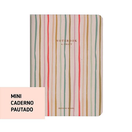 Mini Caderno Pautado Rainbow Para Mini Planner A.Craft