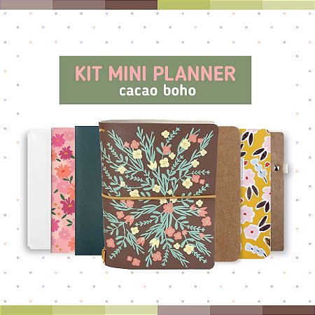 Kit Mini Planner Cacao Boho