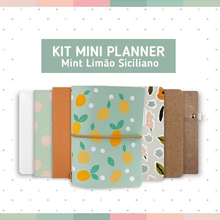 Kit Mini Planner Mint Limão Siciliano