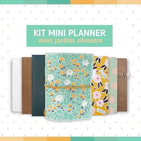 Kit Mini Planner Mint Jardim SIlvestre