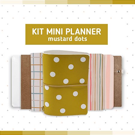 Kit Mini Planner Mustard Dots