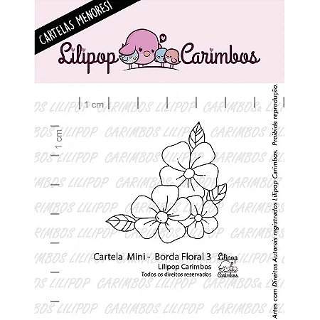 Kit de Carimbos Mini Borda floral 3- Lilipop