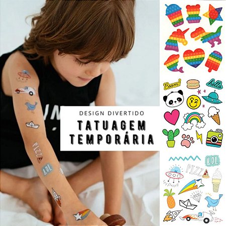 Tatuagem Temporária Infantil Tatufun Modelo: Pop