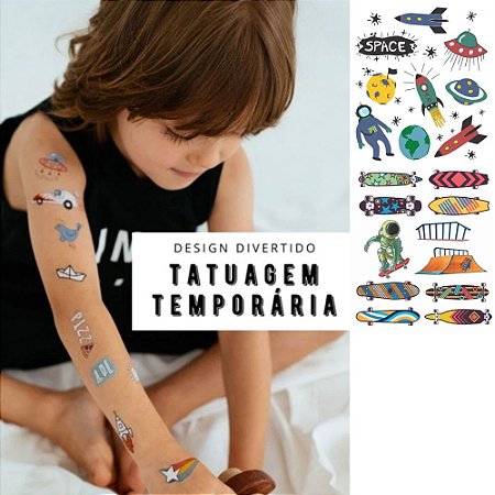 Tatuagem Temporária Infantil Tatufun Modelo: Espaço