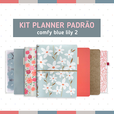 Kit Planner Padrão Comfy Blue Lily 2
