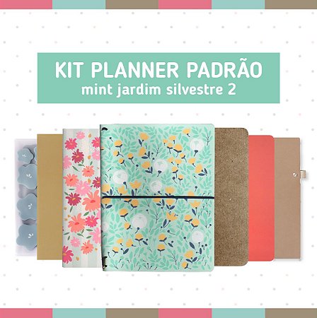 Kit Planner Padrão Mint Jardim Silvestre 2