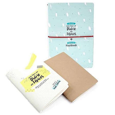 Kit Livro Como Fazer Um Diário Em Tópicos + Bloco Pontilhado A.Craft