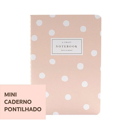 Mini Caderno Pontilhado Champagne Rosé Para Mini Planner A.Craft