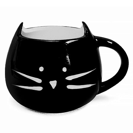 Caneca de Cerâmica Gato Preto