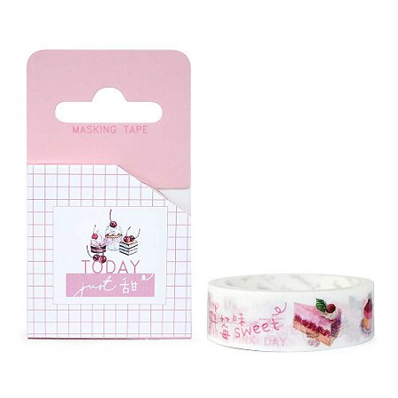 Fita Decorativa Washi Tape - Doces Today Just Bolos