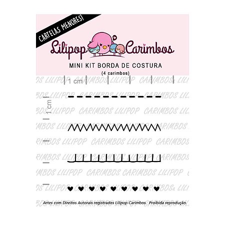 Kit de Carimbos Mini Borda de Costura - Lilipop