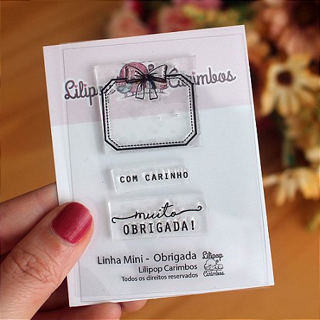 Kit de Carimbos Mini Obrigada - Lilipop